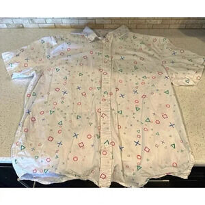 PlayStation Controller Symbols Short‎ Sleeve Button Shirt Video Gamer Sony b39